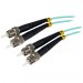 StarTech.com A50FBSTST1 10Gb Aqua Fiber Patch Cable-ST Multi-Mode (M)-ST Multi-Mode (M)-1 m-Fiber Optic