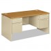 HON 38155CL 38000 Series Double Pedestal Desk, 60w x 30d x 29-1/2h, Harvest/Putty HON38155CL