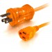 C2G 48061 50ft 16AWG Hospital Grade Power Extension Cable (NEMA 5-15P to NEMA 5-15R) - Orange