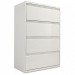 Alera LF3654LG Four-Drawer Lateral File Cabinet, 36w x 19-1/4d x 54h, Light Gray ALELF3654LG
