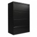 Alera LF3654BL Four-Drawer Lateral File Cabinet, 36w x 19-1/4d x 54h, Black ALELF3654BL