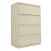 Alera LF3654PY Four-Drawer Lateral File Cabinet, 36w x 19-1/4d x 54h, Putty ALELF3654PY