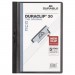 Durable 220301 Vinyl DuraClip Report Cover w/Clip, Letter, Holds 30 Pages, Clear/Black DBL220301