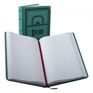 Boorum & Pease 66500R Record/Account Book, Record Rule, Blue, 500 Pages, 12 1/8 x 7 5/8 BOR66500R