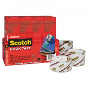 Scotch MMM845VP Book Tape Value Pack, 3" Core, (2) 1.5" x 15 yds, (4) 2" x 15 yds, (2