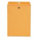 Universal UNV35264 Kraft Clasp Envelope, #90, Square Flap, Clasp/Gummed Closure, 9 x 12, Brown Kraft, 100/Box