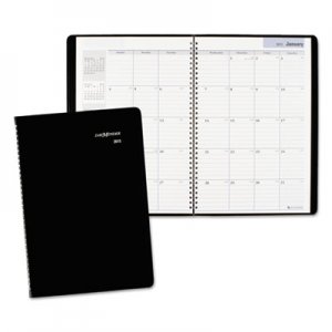DayMinder AAGG47000 Monthly Planner, 7 7/8 x 11 7/8, Black, 2015-2017 G470-00