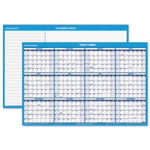 At-A-Glance AAGPM20028 Horizontal Erasable Wall Planner, 36 x 24, Blue/White, 2016 PM200-28