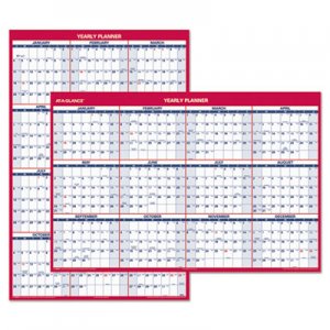 At-A-Glance AAGPM32628 Erasable Vertical/Horizontal Wall Planner, 32 x 48, Blue/Red, 2016 PM326-28