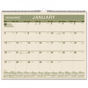 At-A-Glance AAGPMG7728 Recycled Wall Calendar, 15 x 12, 2017 PMG77-28