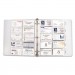 C-Line 61117 Tabbed Business Card Binder Pages, 20 Cards Per Letter Page, Clear, 5 Pages CLI61117