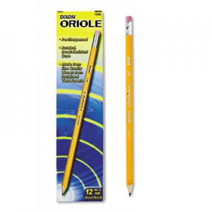 Dixon 12886 Oriole Woodcase Presharpened Pencil, HB #2, Yellow, Dozen DIX12886