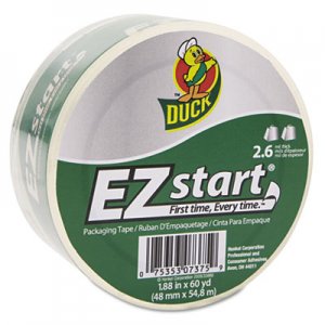 Duck DUCCS60C EZ Start Premium Packaging Tape, 1.88" x 60yds, 3" Core, Clear CS-60C