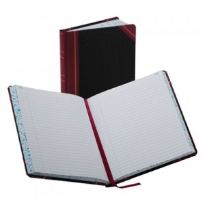 Boorum & Pease BOR38300R Record/Account Book, Record Rule, Black/Red, 300 Pages, 9 5/8 x 7 5/8 38