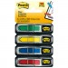 Post-it Flags MMM684ARR3 Arrow 1/2" Page Flags, Blue/Green /Red/Yellow, 24/Color, 96-Flags/Pack 684-ARR3