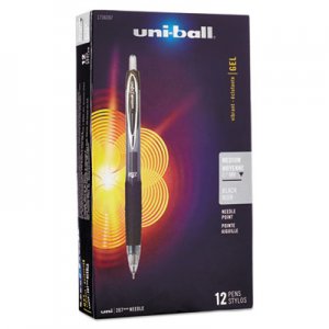 Uni-Ball 1736097 Signo 207 Roller Ball Retractable Gel Pen, Black Ink, Medium, Dozen SAN1736097