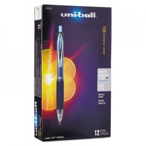 Uni-Ball 1736098 Signo 207 Roller Ball Retractable Gel Pen, Blue Ink, Medium, Dozen SAN1736098