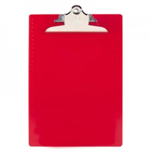 Saunders 21601 Recycled Plastic Clipboards, 1" Capacity, Holds 8 1/2w x 12h, Red SAU21601