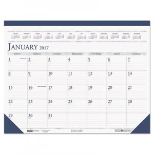 House of Doolittle 1506 Recycled Two-Color Monthly Desk Pad Calendar, 18 1/2 x 13, 2017 HOD1506