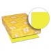 Astrobrights 21021 Astrobrights Colored Card Stock, 65 lb., 8-1/2 x 11, Lift-Off Lemon, 250 Sheets WAU21021