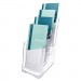deflecto 77701 Multi Compartment DocuHolder, Four Compartments, 4-7/8w x 8d x 10h, Clear DEF77701