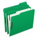 Pendaflex 21329 Colored Folders With Embossed Fasteners, 1/3 Cut, Letter, Green/Grid Interior PFX21329
