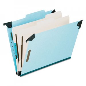 Pendaflex 59352 Pressboard Hanging Classi-Folder, 2 Divider/6-Sections, Legal, Blue PFX59352
