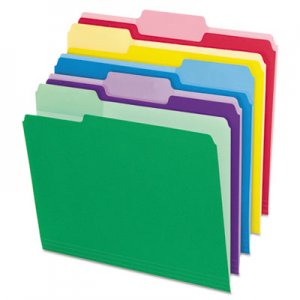 Pendaflex 84370 File Folders with Erasable Tabs, 1/3 Cut Top Tab, Letter, Assorted, 30/Pack PFX84370
