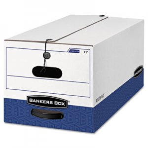 Bankers Box 00011 LIBERTY Heavy-Duty Strength Storage Box, Letter, 12 x 24 x 10, White/Blue, 12/CT FEL00011