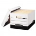 Bankers Box 00724 R-KIVE Max Storage Box, Legal/Letter, Locking Lid, White/Black, 12/Carton FEL00724
