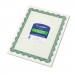 Geographics 39452 Parchment Paper Certificates, 8-1/2 x 11, Optima Green Border, 25/Pack GEO39452