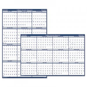 House of Doolittle 395 Recycled Poster Style Reversible Academic Yearly Calendar, 24 x 37, 2016-2017 HOD395