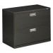 HON 682LS 600 Series Two-Drawer Lateral File, 36w x 19-1/4d, Charcoal HON682LS