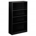 HON S60ABCP Metal Bookcase, Four-Shelf, 34-1/2w x 12-5/8d x 59h, Black HONS60ABCP