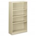 HON S60ABCL Metal Bookcase, Four-Shelf, 34-1/2w x 12-5/8d x 59h, Putty HONS60ABCL