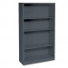 HON S60ABCS Metal Bookcase, Four-Shelf, 34-1/2w x 12-5/8d x 59h, Charcoal HONS60ABCS