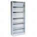 HON S82ABCQ Metal Bookcase, Six-Shelf, 34-1/2w x 12-5/8d x 81-1/8h, Light Gray HONS82ABCQ