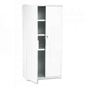 Iceberg 92553 OfficeWorks Resin Storage Cabinet, 33w x 18d x 66h, Platinum ICE92553