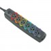 Kensington 62144 SmartSockets Color-Coded Strip Surge Protector, 6 Outlets, 8ft Cord, 1260 Joules KMW62144
