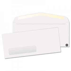 Quality Park 21316 Window Envelope, Contemporary, #10, White, Recycled, 500/Box QUA21316