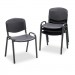 Safco 4185BL Stacking Chairs, Black w/Black Frame, 4/Carton SAF4185BL