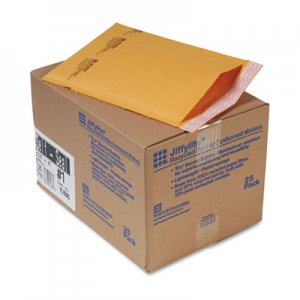 Sealed Air 10186 Jiffylite Self-Seal Mailer, Side Seam, #1, 7 1/4 x 12, Golden Brown, 25/Carton SEL10186