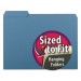 Smead 10239 Interior File Folders, 1/3 Cut Top Tab, Letter, Blue, 100/Box SMD10239