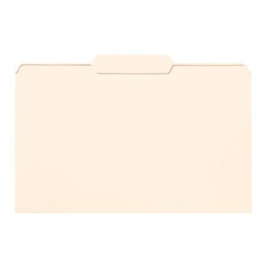 Smead 15332 File Folders, 1/3 Cut Second Position, One-Ply Top Tab, Legal, Manila, 100/Box SMD15332