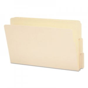 Smead 27134 Folders, 1/3 Cut Assorted, Reinforced End Tab, Legal, Manila, 100/Box SMD27134