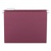Smead 64073 Hanging File Folders, 1/5 Tab, 11 Point Stock, Letter, Maroon, 25/Box SMD64073