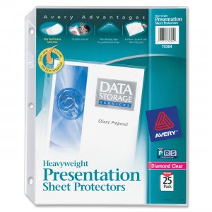 Avery 75304 Diamond Clear Top Loading Sheet Protector AVE75304