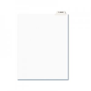 Avery 12394 Avery-Style Preprinted Legal Bottom Tab Dividers, Exhibit U, Letter, 25/Pack AVE12394
