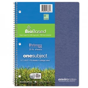 Roaring Spring 13361 Environotes Sugarcane Notebook, 8 1/2 x 11, 1 Subj, 80 Sheets, College, Assorted ROA13361