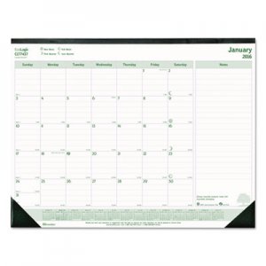 Brownline C177437 EcoLogix Monthly Desk Pad Calendar, 22 x 17, 2016 REDC177437